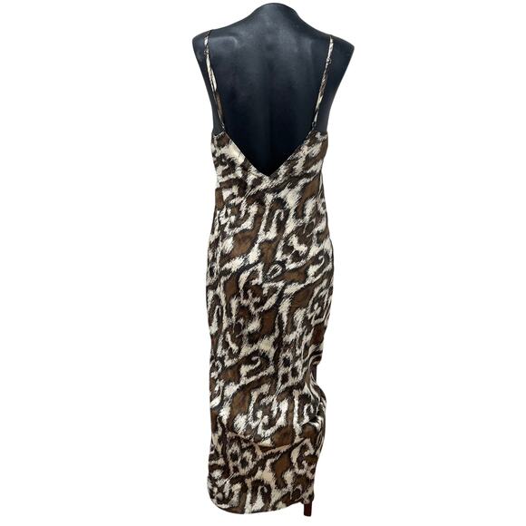 Mariacher Moreno Silk Slip Dress in Ethnic Tobacco M - Picture 3 of 3